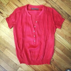 Zara red blouse